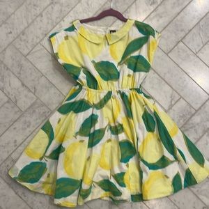 Tea Collection Lemon Dress with cutout.  So adorable